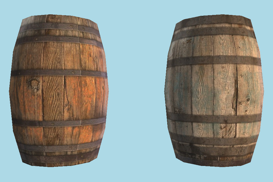 Wooden Barrels 3d model